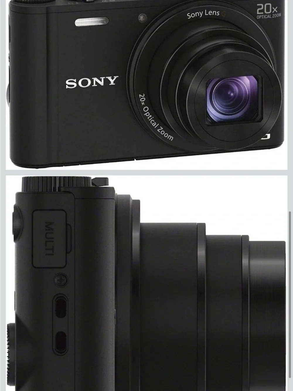 Sony DSC WX350 Cyber shot Black Compact Digital Camera with 20x Optical G Lens